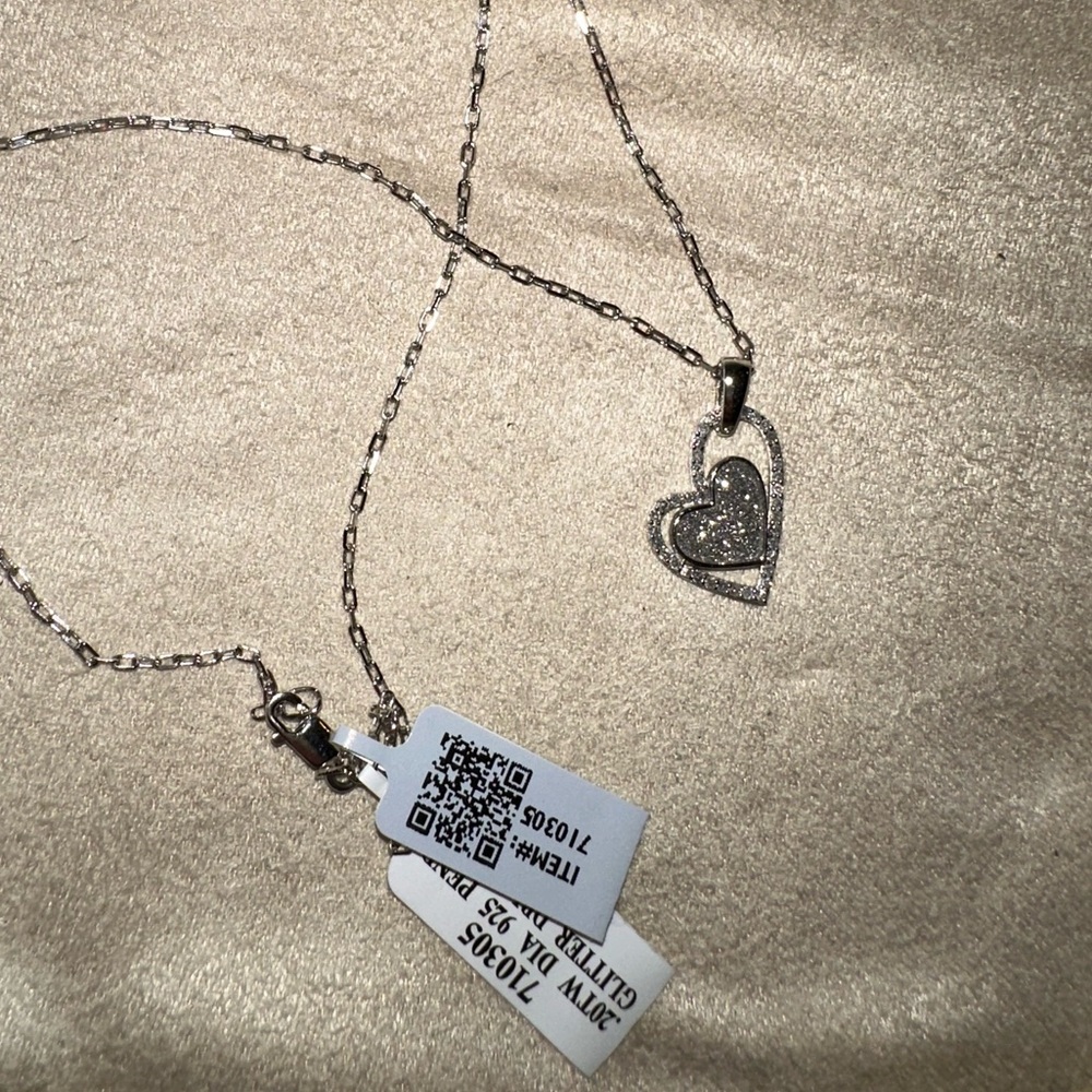 Heart pendant on silver chain
